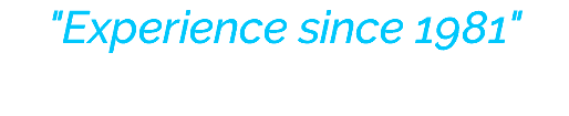 "Experience since 1981"